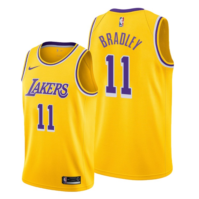 Men's Los Angeles Lakers Avery Bradley #11 NBA 2019-20 Icon Edition Gold Basketball Jersey YFG3383OI